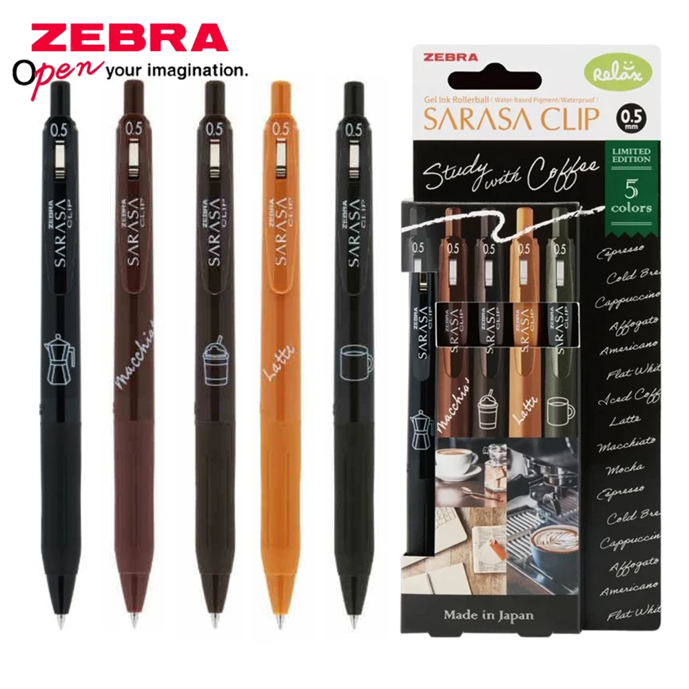 Zebra Pen Mildliner - ゼブラ-日本のジェルペンセット,レトロカラー,学校やオフィス用の文房具,jj15サラサシリーズ,限定,0.5mm, 3個,5個,新品