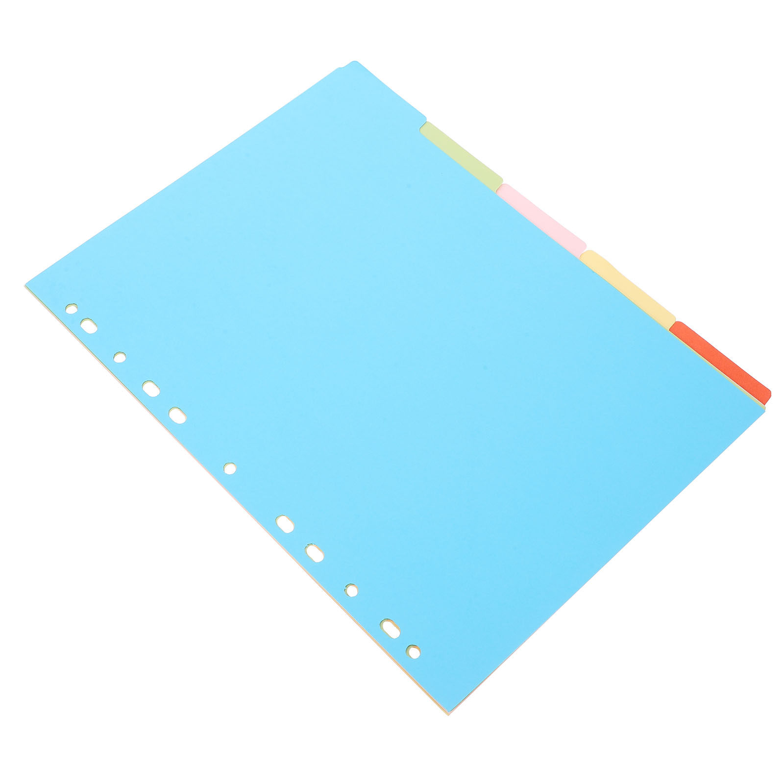 Tab Divider A4 - A4サイズのノート用仕切り紙5枚セット。バインダー用、プランナー用、ファイル用、タブ付き、インデックス、分類ラベル、メモ帳用仕切りとして使用可能。