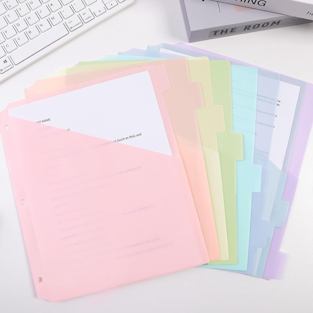 A4 パステルバインダーディバイダー 8枚セット 3リングバ - Tab Divider A4 のレビューと価格