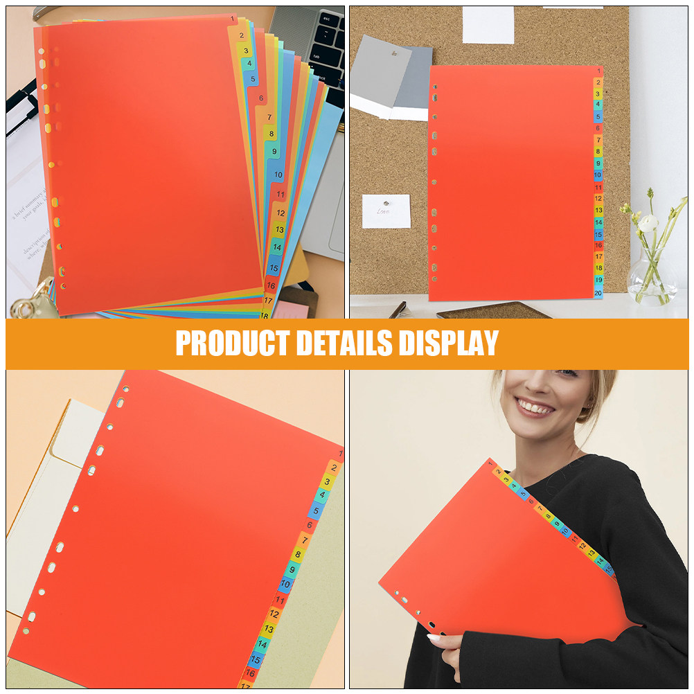 ファイル整理セット2個。書類やオフィス用品の整理に。ハロウィ - Tab Divider A4 のレビューと価格