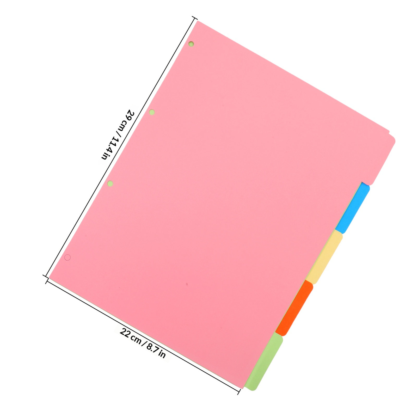 2セットのカラフルなバインダー仕切り。4穴A4サイズで、ノー - Tab Divider A4 のレビューと価格