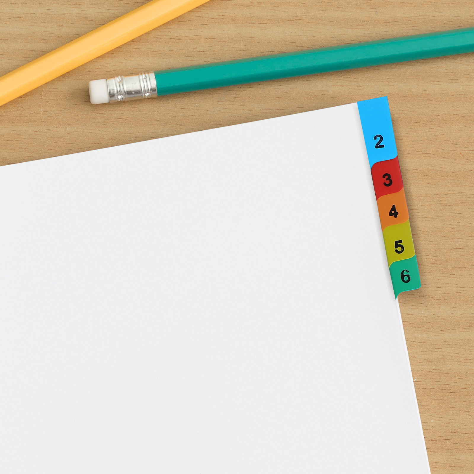 20ページ A4サイズ カラーコード付きプラスチックタブディ - Tab Divider A4 のレビューと価格