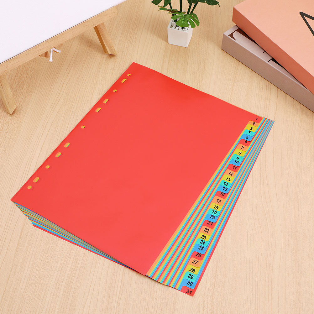A4サイズのプラスチック製インデックスページ仕切り2セット。 - Tab Divider A4 のレビューと価格